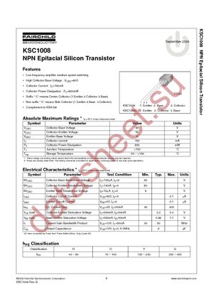KSC1008GBU datasheet  
